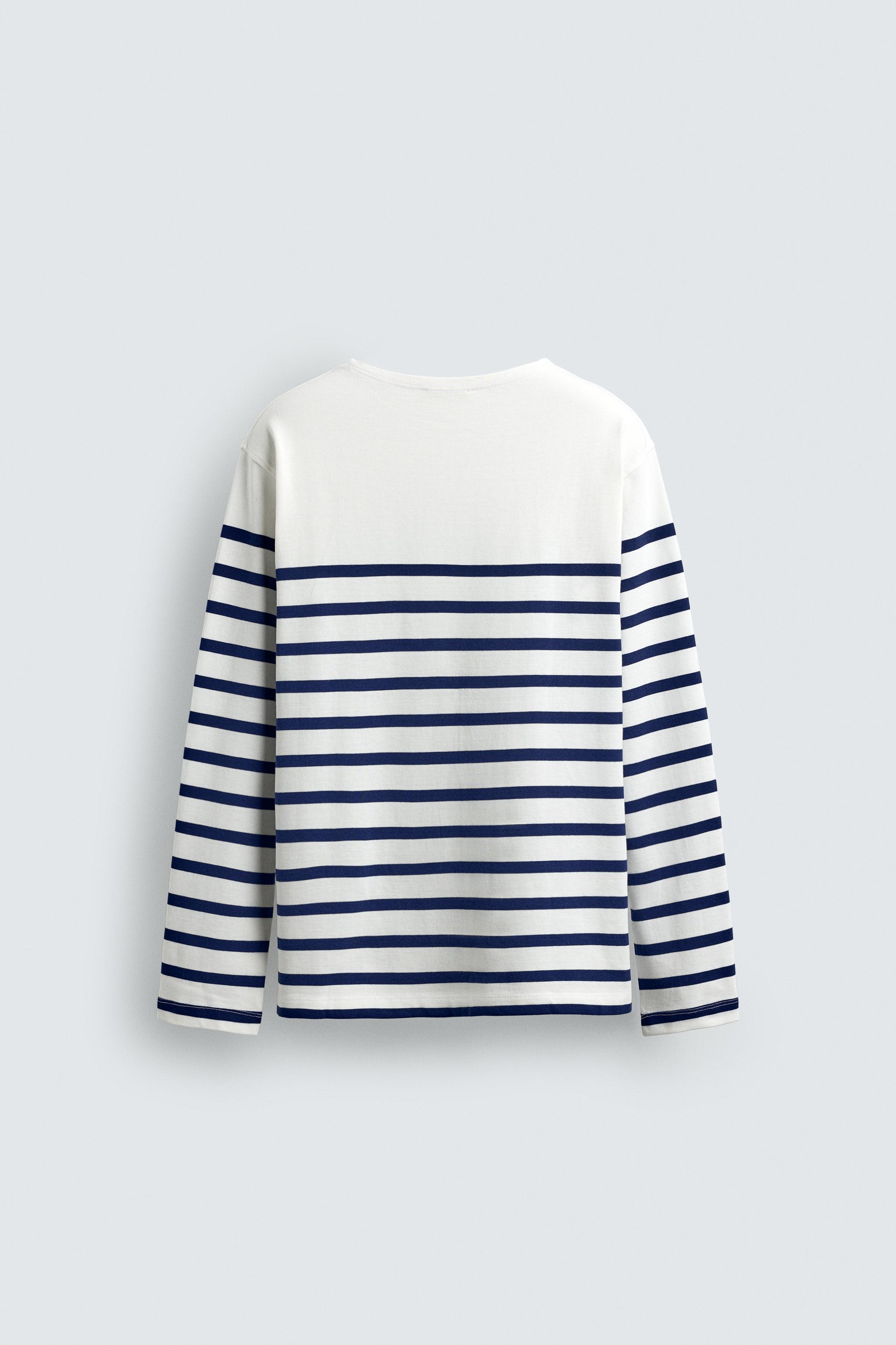 RELAXED FIT STRIPED JACQUARD T-SHIRT